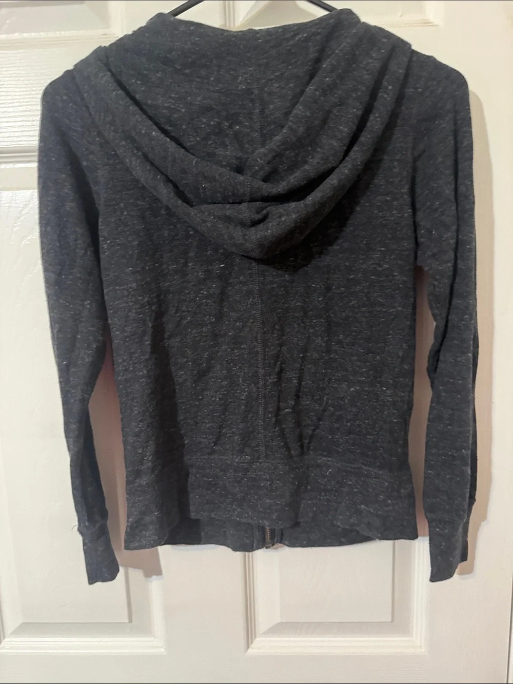 Nike Charcoal Gray Full-Zip Hoodie with White Logo